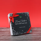 Merry christmas & happy new year snow flakes designed premium chocolate 9 piece hard box