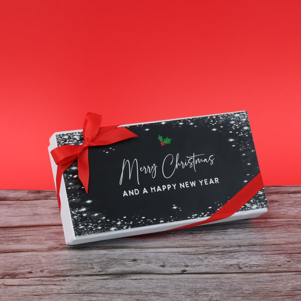 Set of 6 Merry Christmas & Happy New Year snowflakes designed premium chocolate 8P hard box