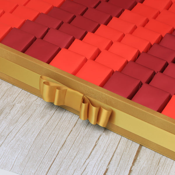 Happy diwali candle lights designed premium chocolate large leather tray