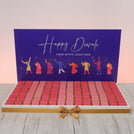 Corporate customized Happy diwali festive designed premium chocolate large leather tray