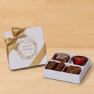 Set of 15 Season's greeting wreath designed premium chocolate 4 piece hard box