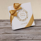 Set of 15 Season's greeting wreath designed premium chocolate 4 piece hard box