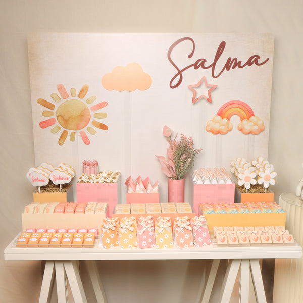 Baby girl sunshine theme design premium chocolate arrangement