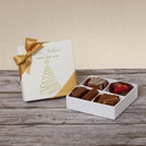 Set of 15 Merry Christmas & happy new year designed premium chocolate 4 piece hard box