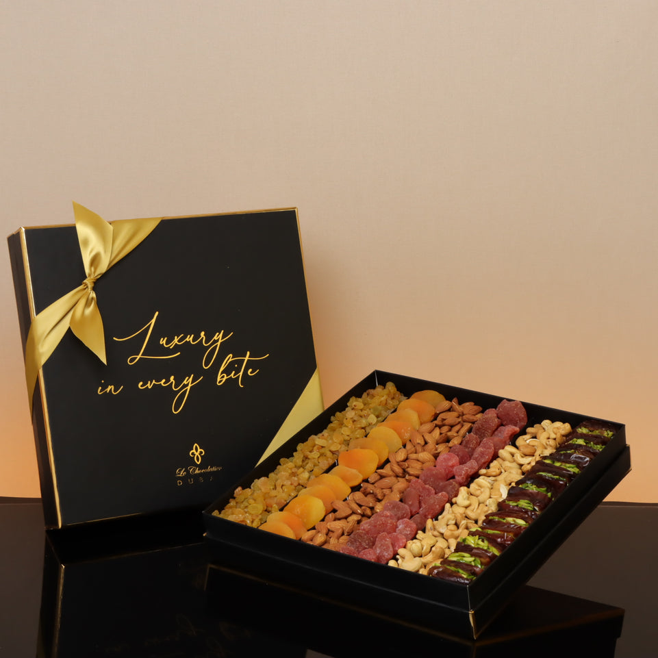 Premium dried fruits & nuts luxury black hard box