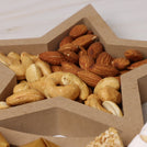 Ramadan Kareem premium chocolate , sweets, nuts crescent wooden tray