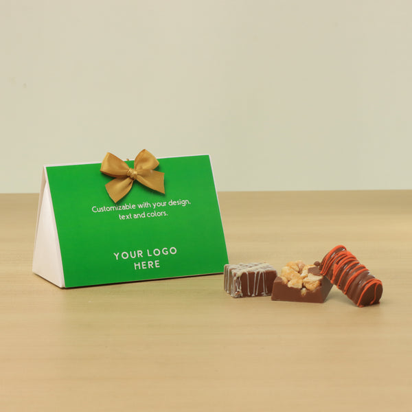 Set of 20 Corporate customized premium unwrapped triangle box