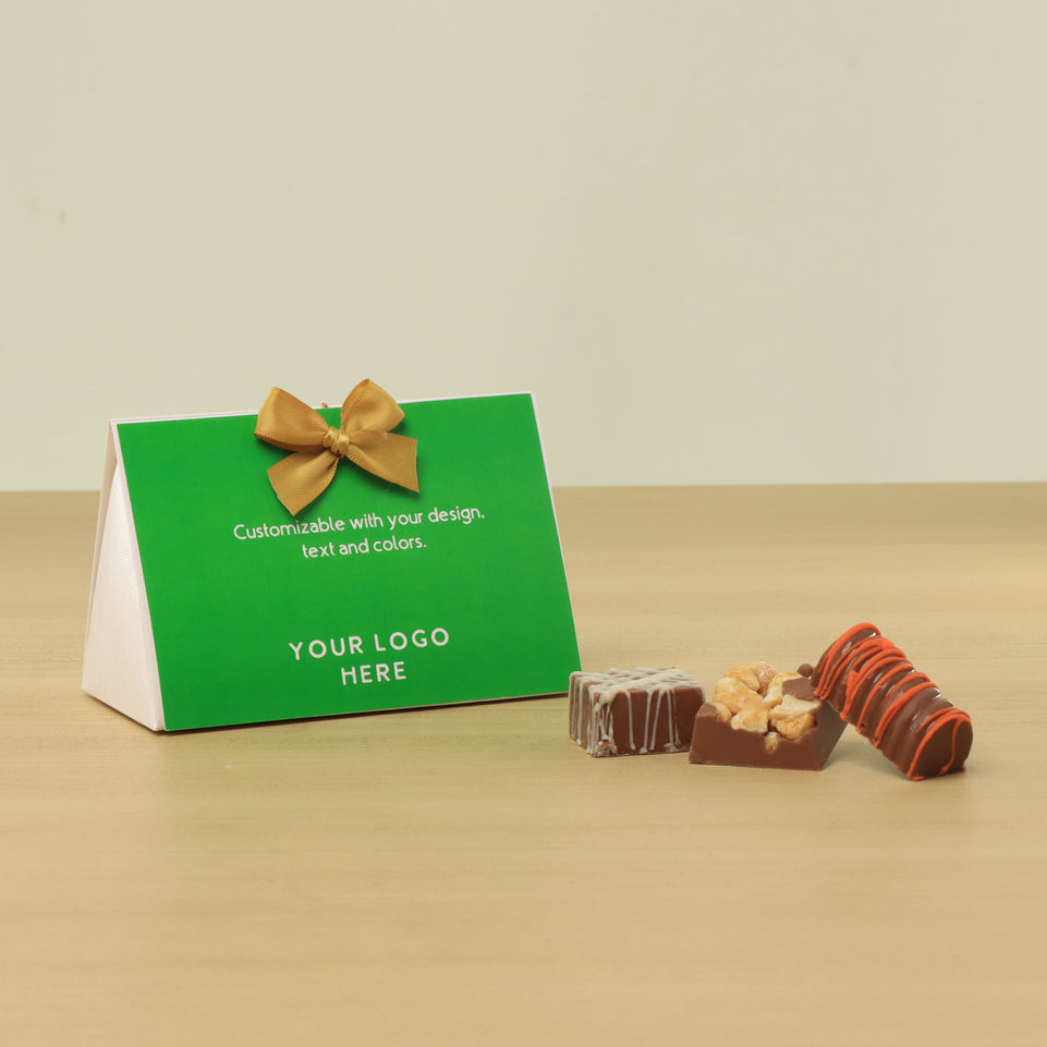 Set of 20 Corporate customized premium unwrapped triangle box