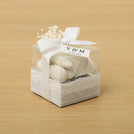 Set of 20 boxes bridal customized chocolate & almond dragees clear box giveaway