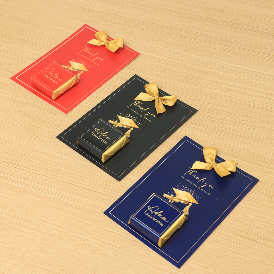 Set of 50 graduation design premium chocolate card
