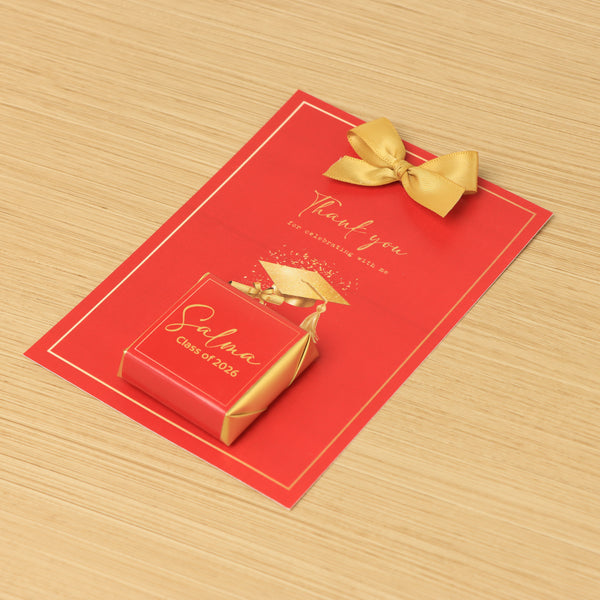 Set of 50 graduation design premium chocolate card