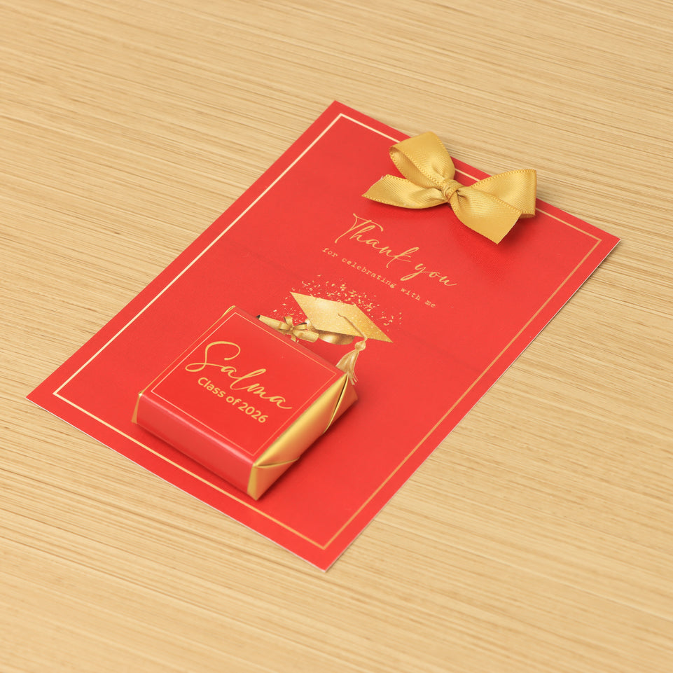 Set of 50 graduation design premium chocolate card