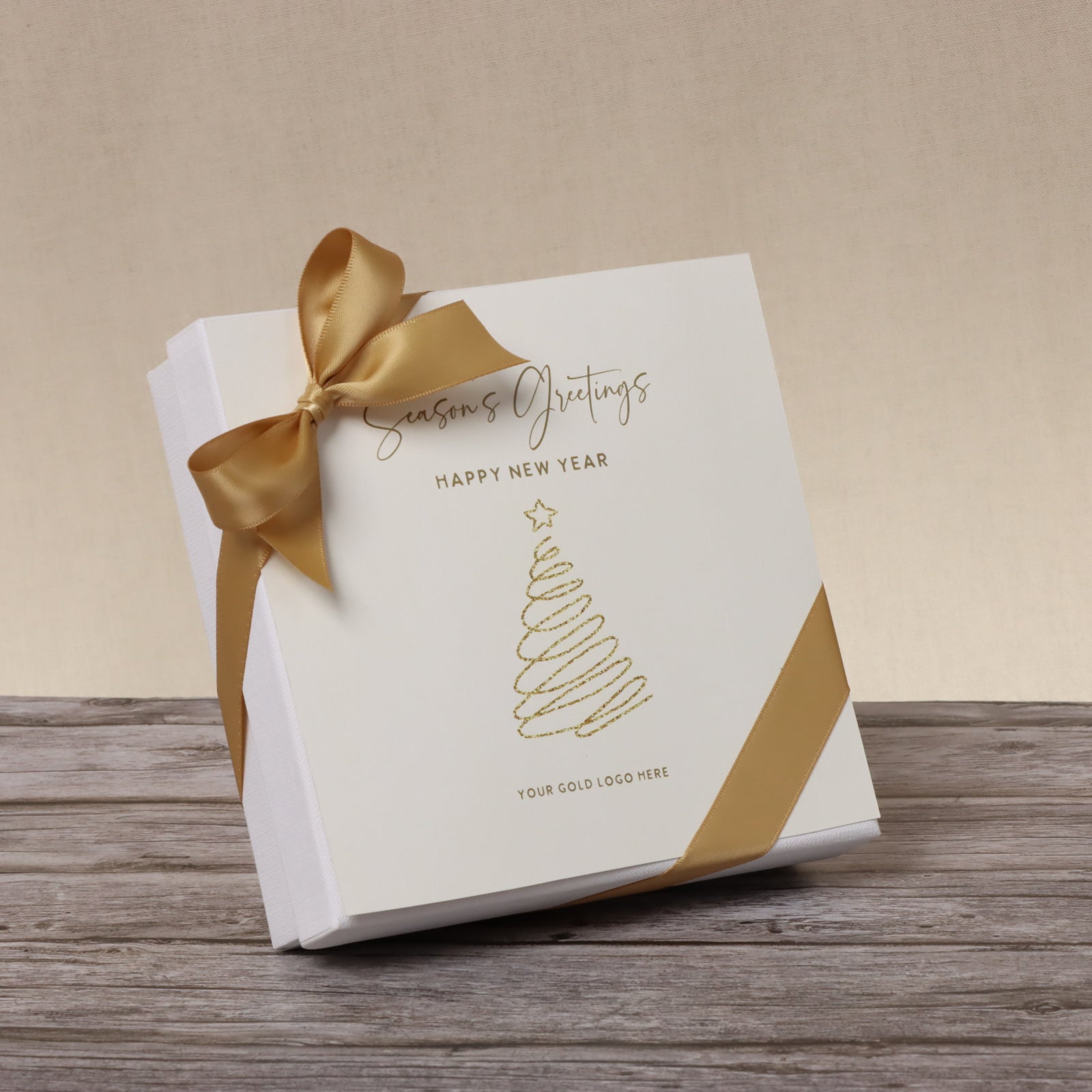 Season's greetings , Merry Christmas & happy new year designed premium chocolate 9 piece hard box