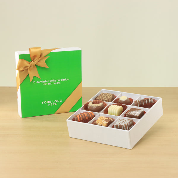 Set of 5 corporate customized premium chocolate 9P hard box