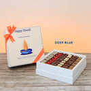 Set of 2 corporate customized diwali candle designed premium chocolate hard box