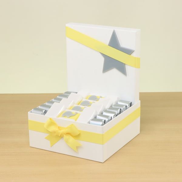 Baby boy acrylic elephant decorated chocolate medium hamper