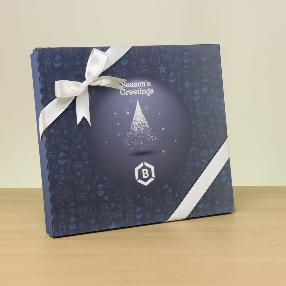 Corporate customized season's greetings designed premium chocolate luxury hard box