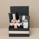 Elegant chocolate & sweets black medium hamper