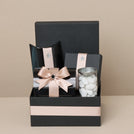 Elegant chocolate & sweets black medium hamper