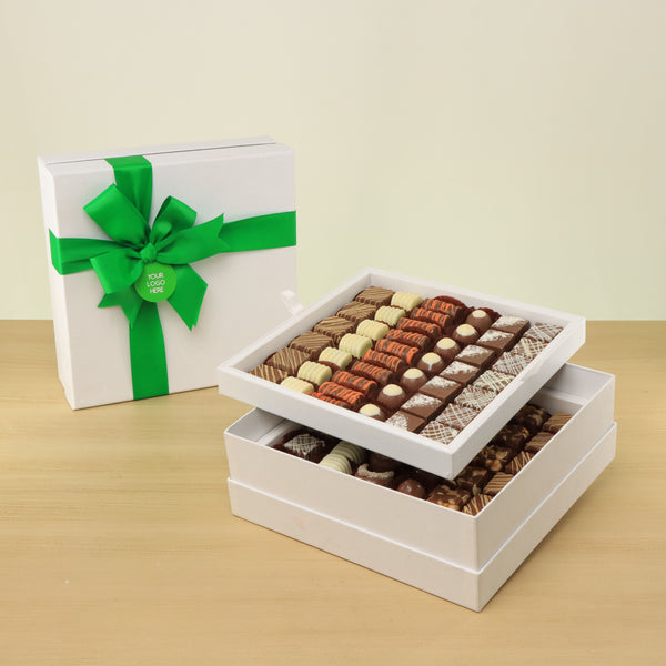Corporate customized premium chocolate 2-layer hard box