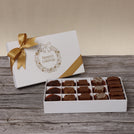 Season's greetings wreath designed premium chocolate 15 piece hard box
