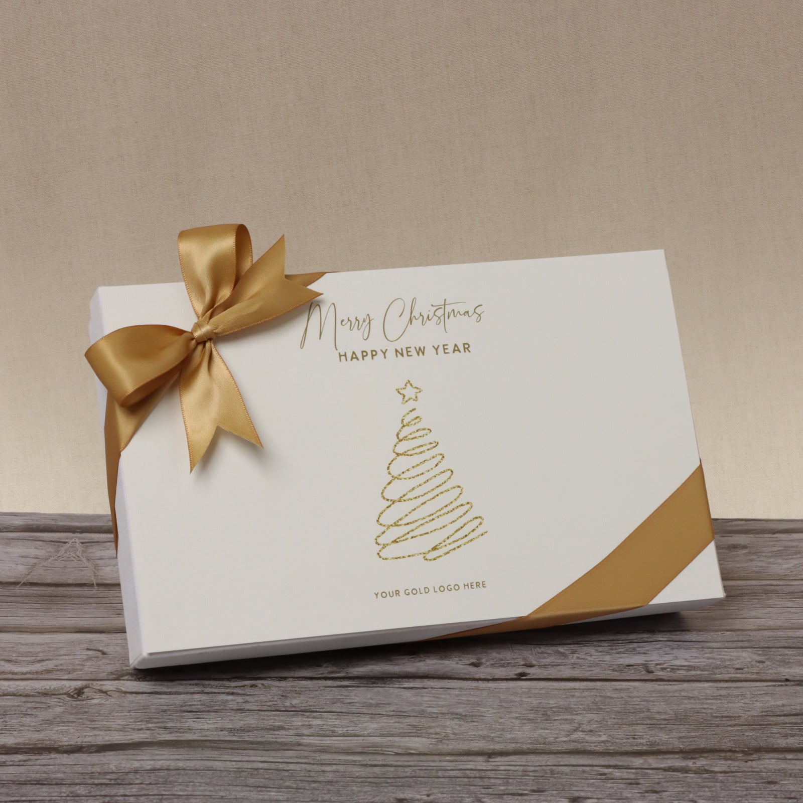 Merry Christmas & happy new year designed premium chocolate 15 piece hard box