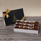 Season's greetings , Merry christmas & happy new year designed premium chocolate 15-piece hard box