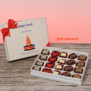 Set of 3 corporate customized diwali candle designed premium chocolate 20P hard box