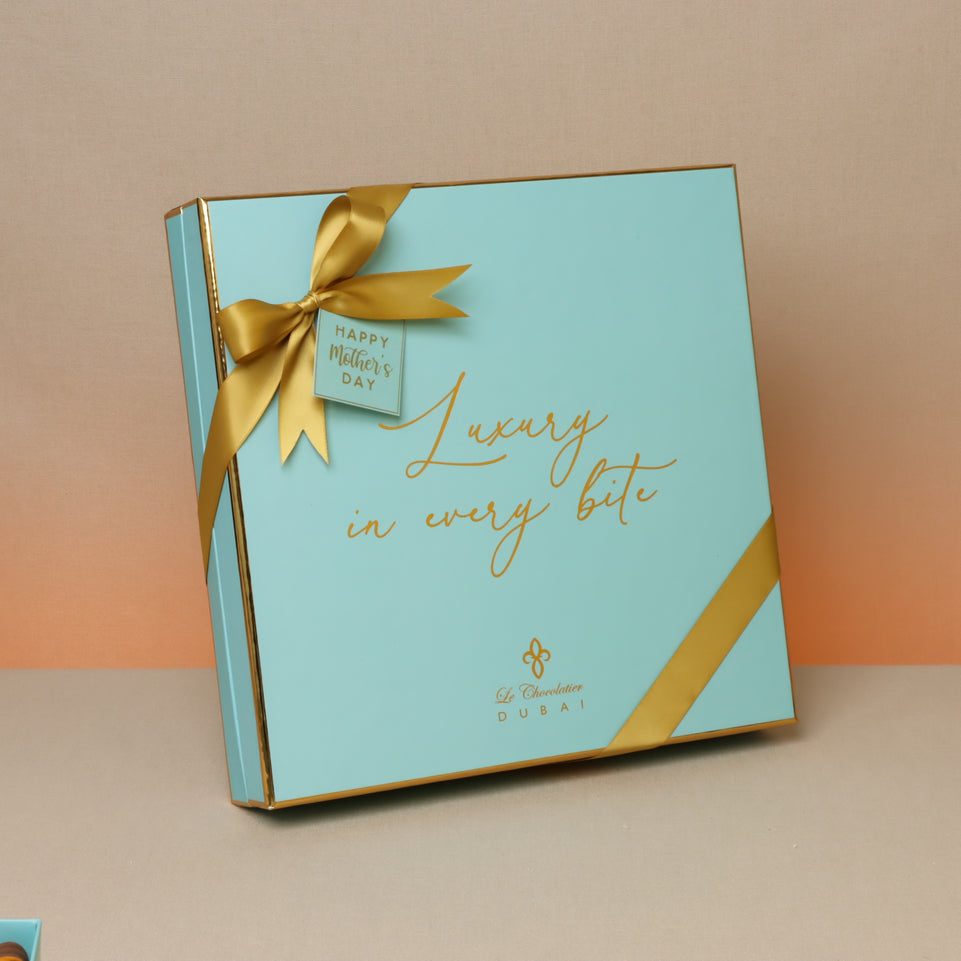 Happy mother's day luxury chocolate tiffany color hard box