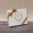 Season's greetings wreath designed premium chocolate 20 piece hard box