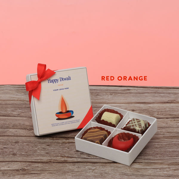 Set of 15 corporate customized diwali candle designed premium chocolate 4P hard box