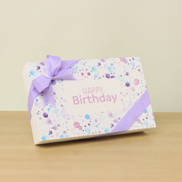 Happy birthday bubble designed 15P chocolate hard box