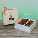 Set of 2 corporate customized diwali candle designed premium chocolate hard box