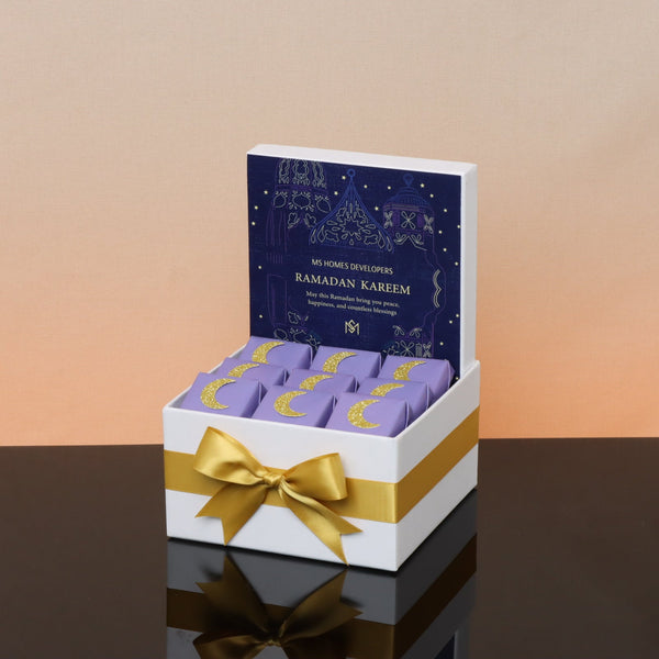 Corporate customized Ramadan kareem designed chocolate small hamper