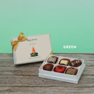 Set of 8 corporate customized diwali candle designed premium chocolate 6P hard box