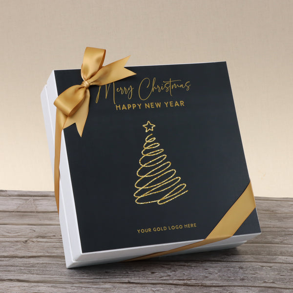 Season's greetings , Merry Christmas & happy new year designed premium chocolate hard box