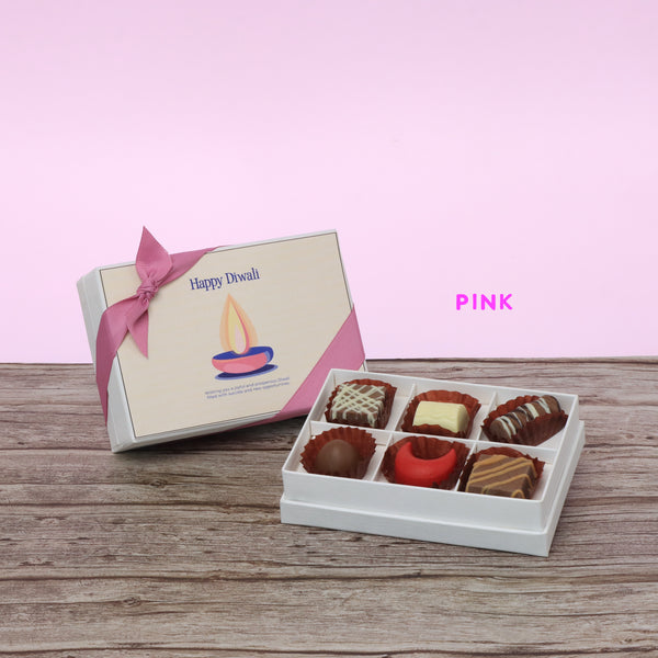 Set of 8 Happy Diwali Candle designed premium chocolate 6P hard box