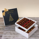 Season's greetings , Merry Christmas & happy new year designed premium chocolate 2-layer hard box