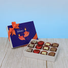 Happy diwali holding hands candle designed premium chocolate 12P hard box