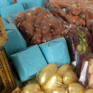 Ramadan eid decorated chocolate & sweets round leather tray