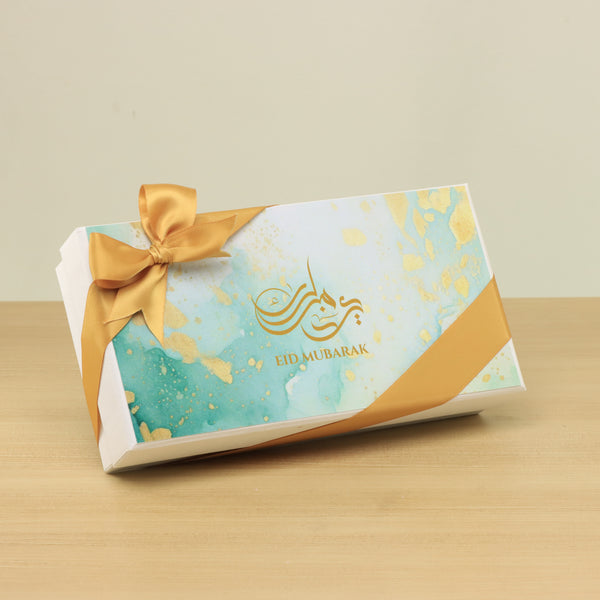 Set of 6 Ramadan Eid Mubarak designed premium chocolate 8P hard box