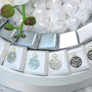 Wedding flower decorated chocolate round tray