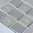 Happy anniversary classic silver designed 9P premium chocolate hard box