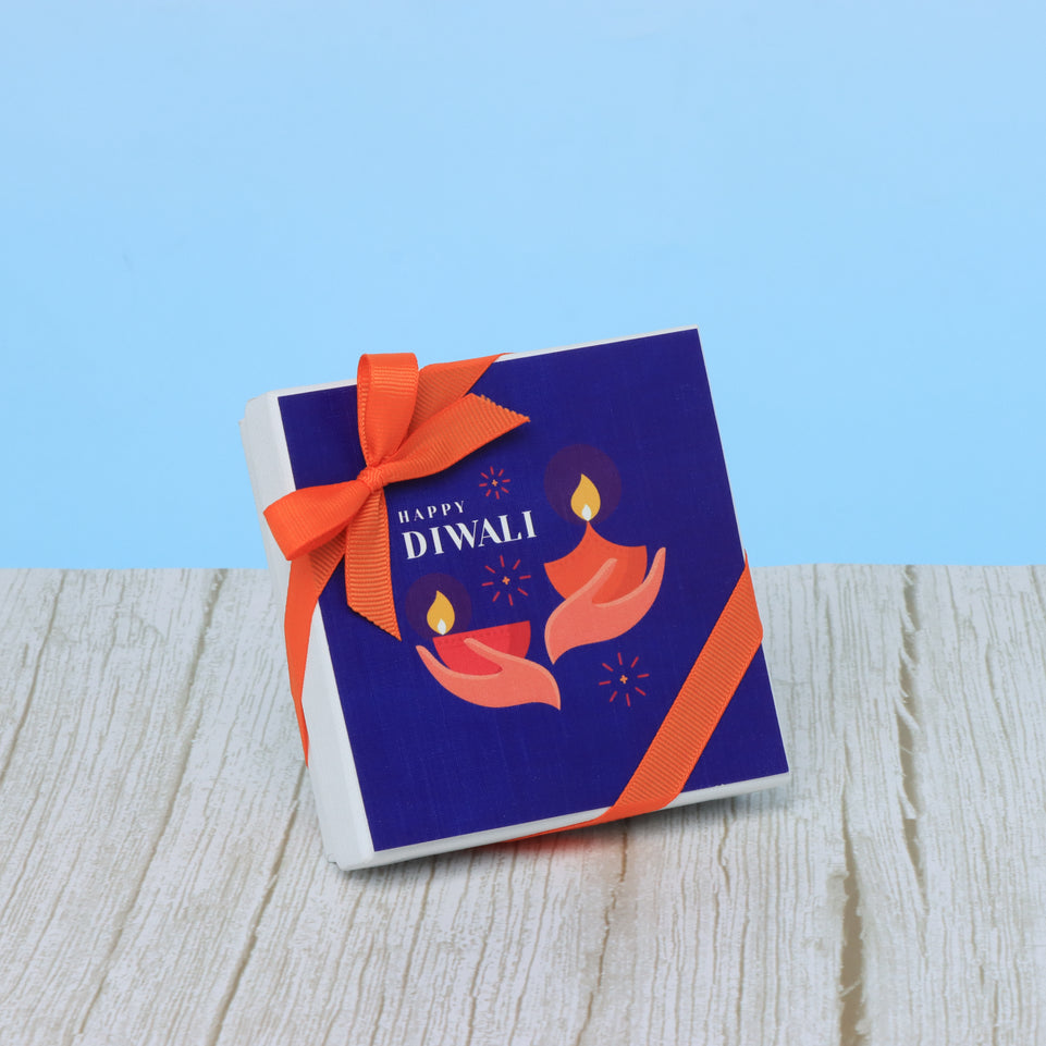 Set of 15 Happy diwali hands holding candle designed premium chocolate 4P hard box