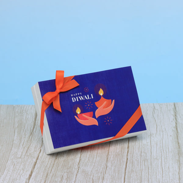 Set of 8 Happy diwali hands holding candle designed premium chocolate 6P hard box