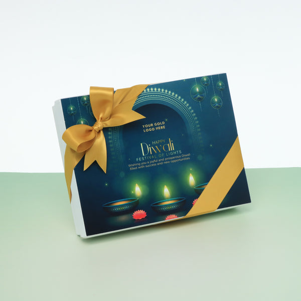 Set of 5 corporate customized diwali candle lights designed premium chocolate 12P hard box
