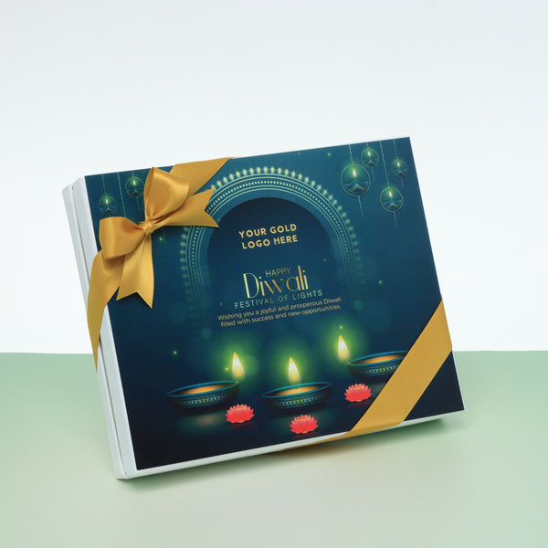 Set of 3 corporate customized diwali candle lights designed premium chocolate 20P hard box
