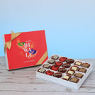 Set of 3 corporate customized happy diwali holding hands candle designed premium chocolate 20p hard box