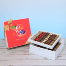 Corporate customized happy diwali holding hands candle designed premium chocolate 2-layer hard box