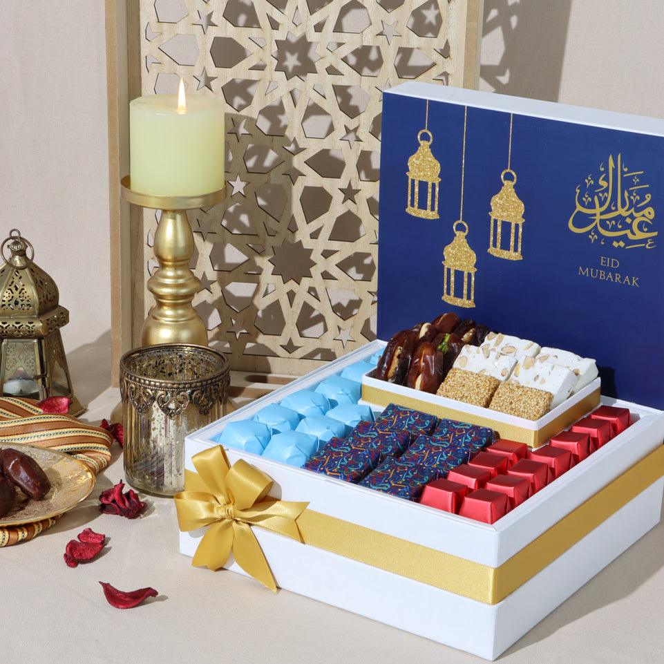 Eid mubarak designed chocolate & sweets large hamper